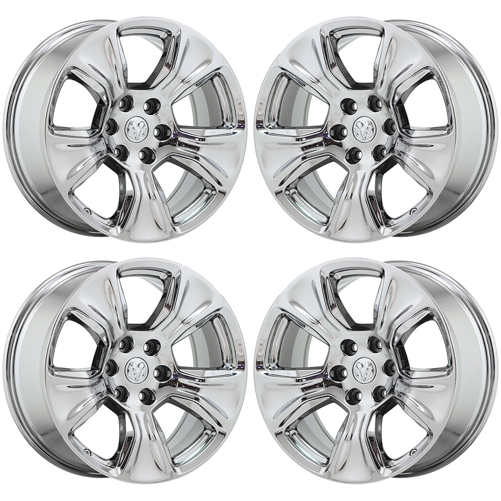20" Dodge Ram 1500 Truck Bright Chrome wheels rims Factory OEM set 2674